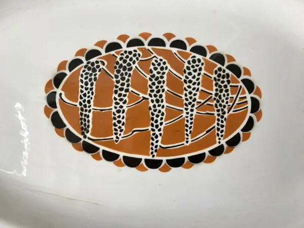 Illustration numéro 5 du produit Plat ovale sarreguemines modèle ''nomeny'' art déco années 30