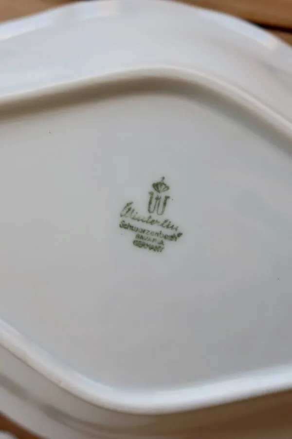 Illustration numéro 5 du produit Paire de raviers vintage Winterling Bavaria en porcelaine blanche