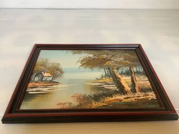 Illustration numéro 5 du produit Petit tableau paysage huile sur panneau
