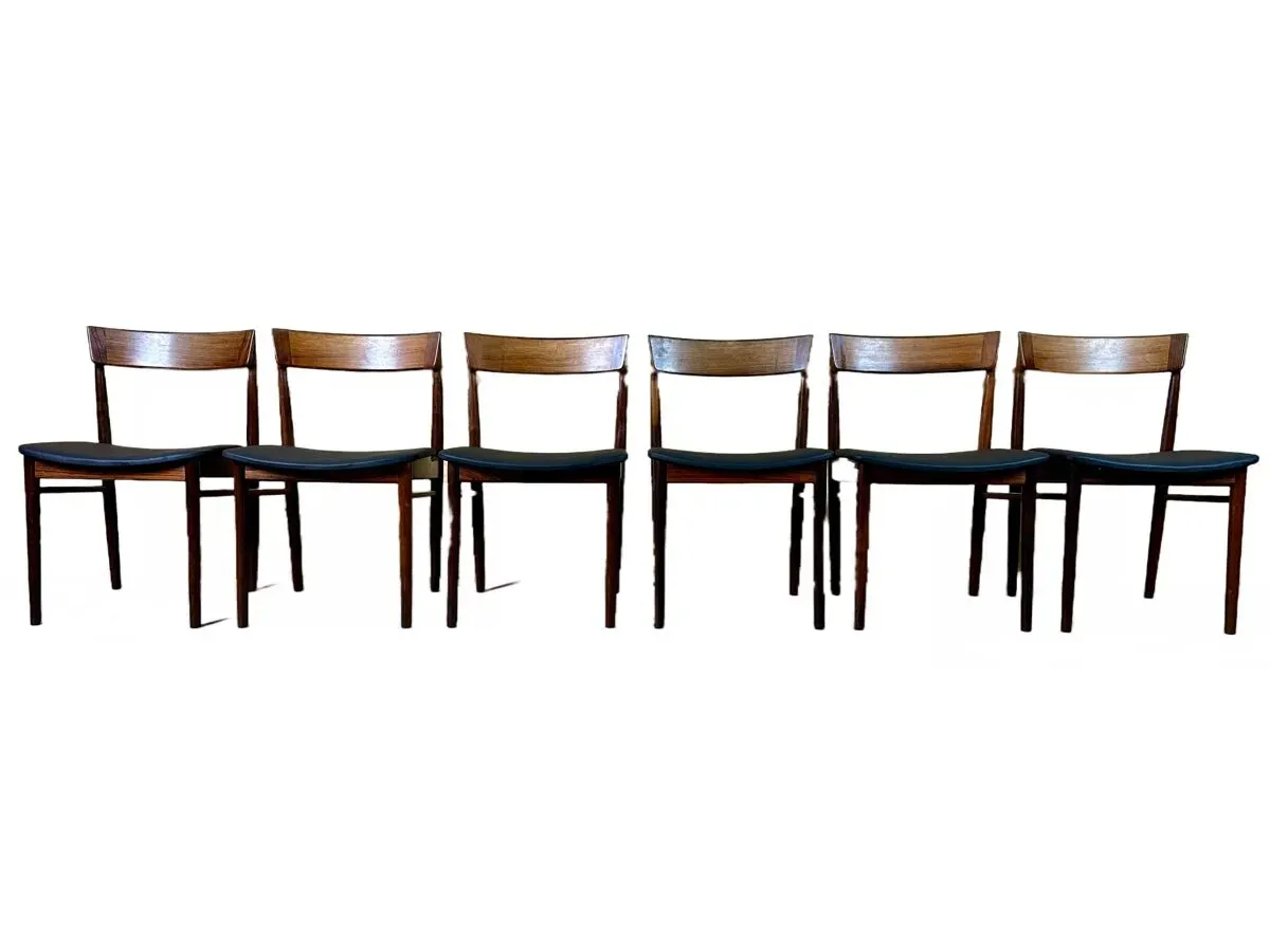 Illustration numéro 5 du produit Set of 6 Henry Rosengren Hansen Model 39 Dining Chairs Rosewood