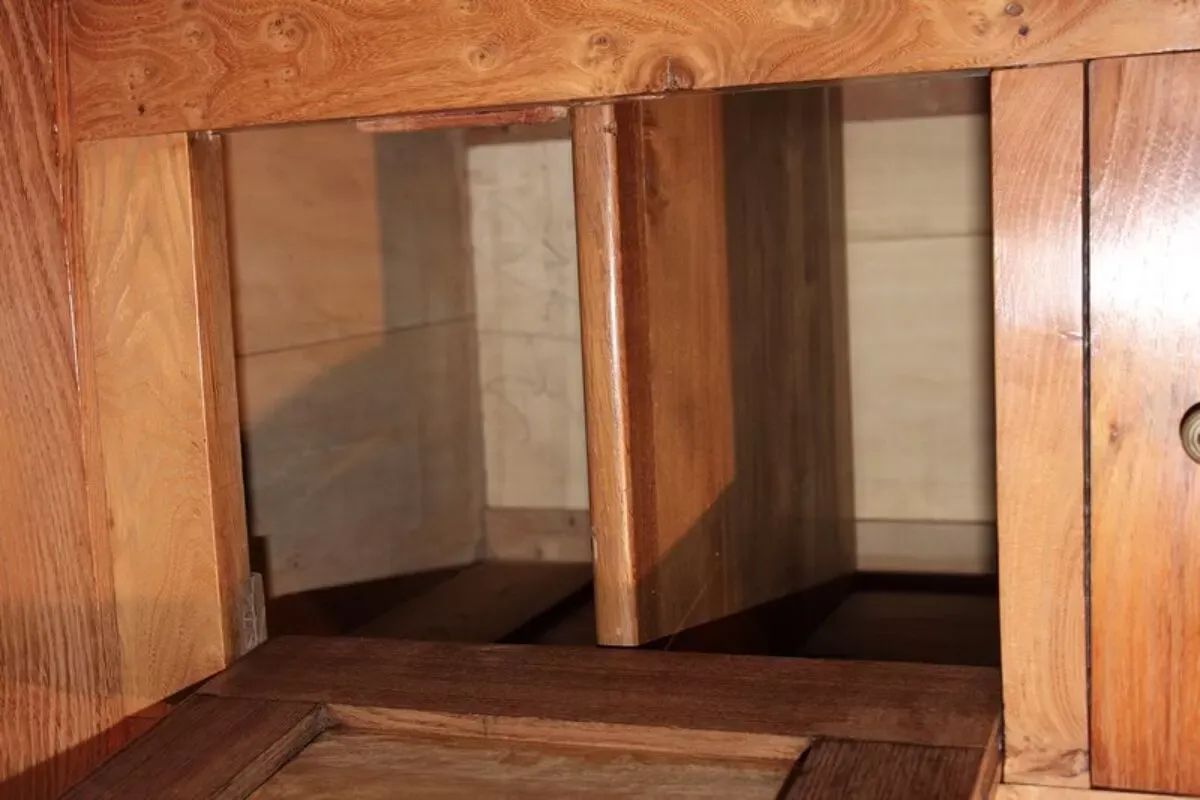 Illustration numéro 5 du produit Bureau de pente en frêne et acacia XIXe