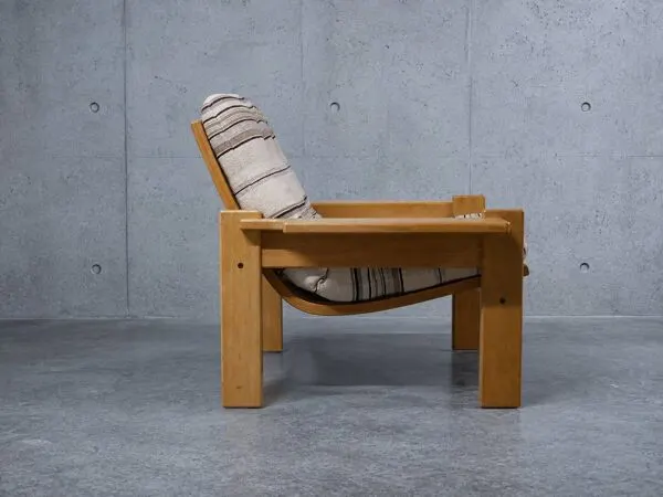 Illustration numéro 5 du produit Fauteuil scandinave bois massif, par Y. Ekstrom - Vintage 1970