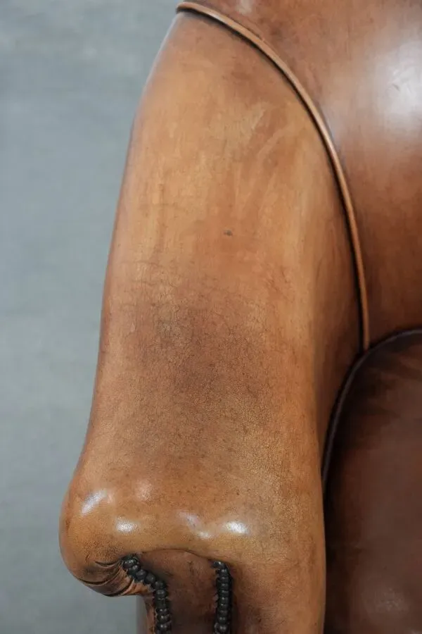 Illustration numéro 5 du produit Fauteuil en cuir de mouton avec de belles couleurs et un siège confortable.