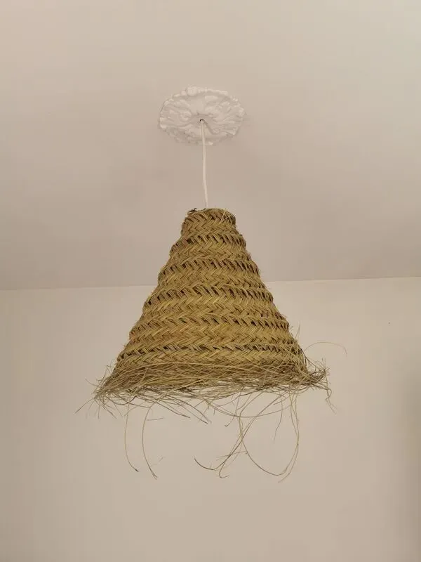 Illustration numéro 5 du produit Suspension Dalia en Halfa Tressé – 40×45 cm – Fabrication Artisanale Maroca