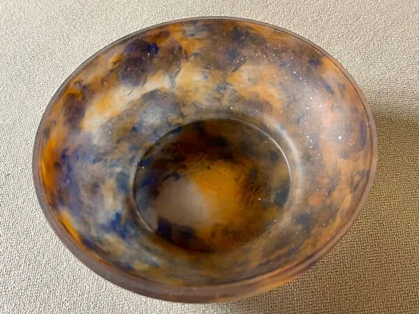 Illustration numéro 5 du produit Petite coupe en pâte de verre Muller Frères Lunéville, en verre multic