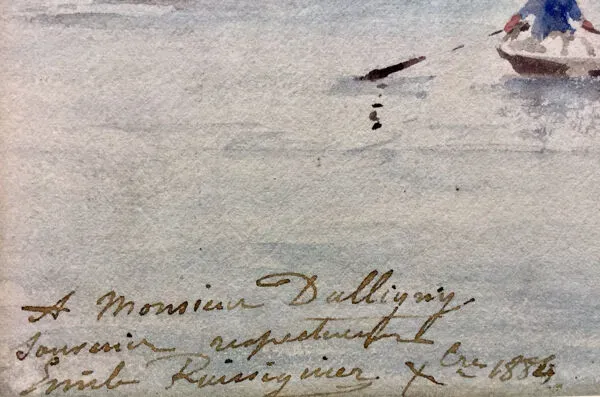 Illustration numéro 5 du produit Émile RAISSIGUIER 1851-1932.La Seine au Pont Neuf,1884.Aquarelle