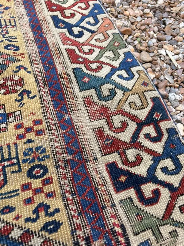 Illustration numéro 5 du produit Tapis Couloir Persan Ancien Fait Main 85x340 Laine Tribale Boho Turc Kurde