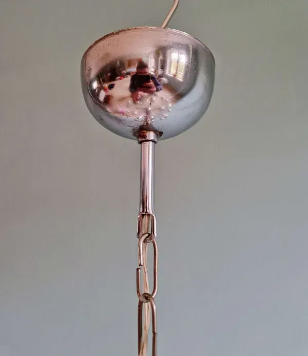 Illustration numéro 5 du produit Lustre Sputnik en métal chromé, design Space Age, 1960