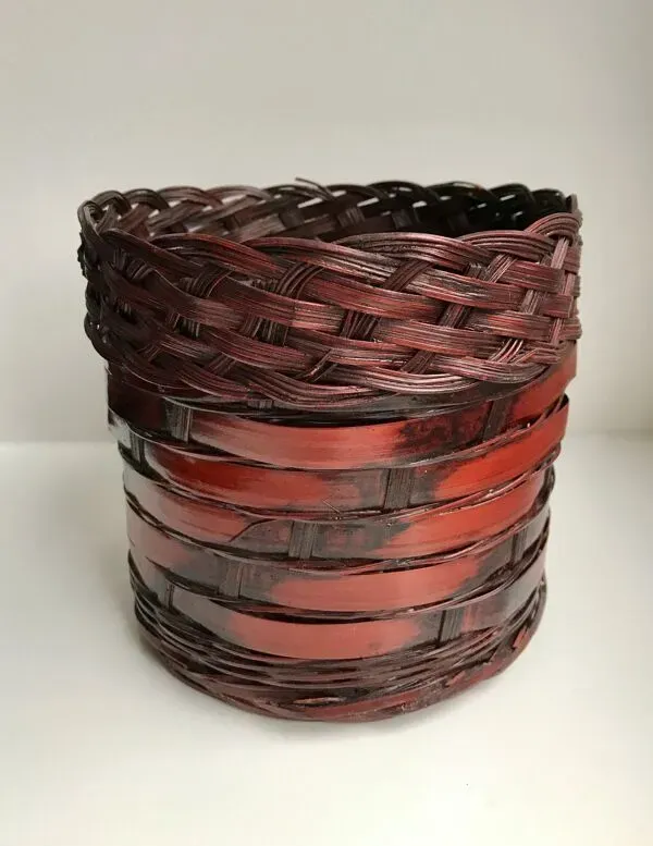 Illustration numéro 5 du produit Cache-pot en rotin & osier plantes années 70