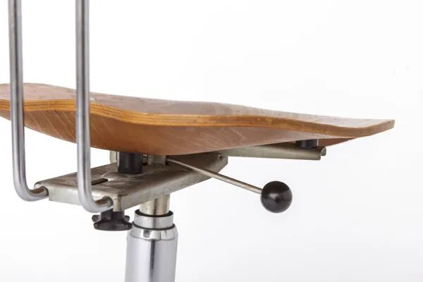 Illustration numéro 5 du produit Chaise pivotante Egon Eiermann pour Wilde & Spieth, chaise de bureau Bauhaus des années 1950,