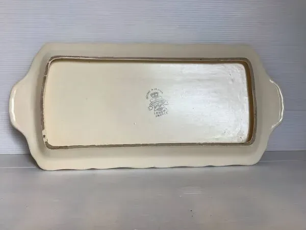 Illustration numéro 5 du produit Plat Longwy ancien à décor de fleurs