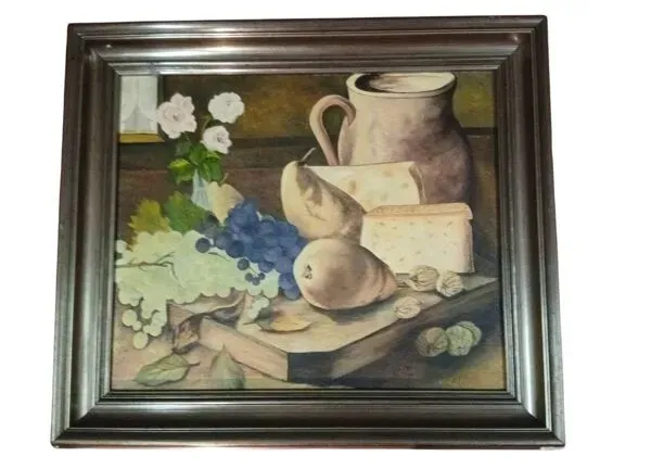 Illustration numéro 5 du produit Nature morte aux fruits de saison, huile sur toile signée André-Pierre Cailleret