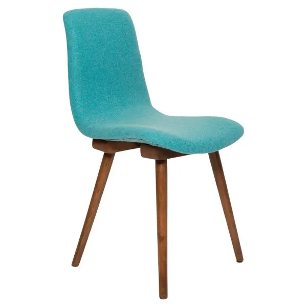 Illustration numéro 5 du produit Chaise vintage en laine Acqua Mid-Century par Fameg Factory, Pologne, 1960s