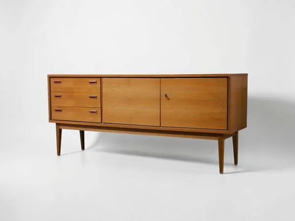 Illustration numéro 5 du produit Enfilade scandinave en teck - Vintage 1960 1970
