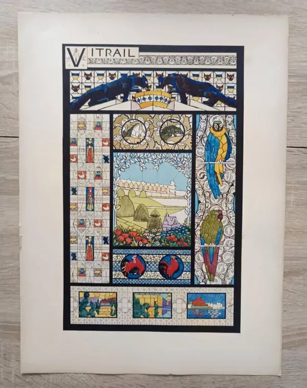 Illustration numéro 5 du produit Illustration art nouveau Vitrail par René Binet 1902