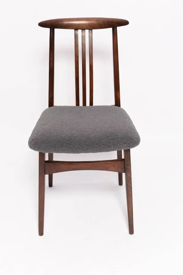 Illustration numéro 5 du produit Chaise en hêtre bouclé graphite gris milieu du siècle par M. Zielinski, Europe, 1960