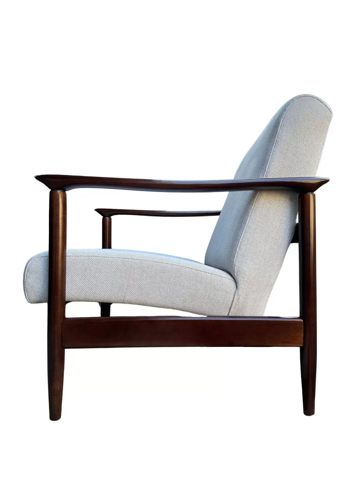 Illustration numéro 5 du produit Fauteuils Mid Century en Lin Beige, par Edmund Homa, 1960s, Set de deux