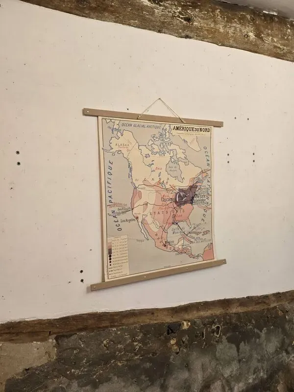 Illustration numéro 5 du produit Carte de géographie ancienne / carte d'école Amérique du Sud Amérique du No