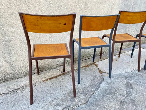 Illustration numéro 5 du produit Chaises d’école adulte mullca 511 design vintage atelier indus 70/80