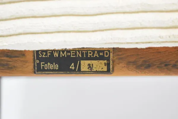 Illustration numéro 5 du produit Fauteuil vintage entièrement restauré designer E.Homa, années 60, Cordon beige