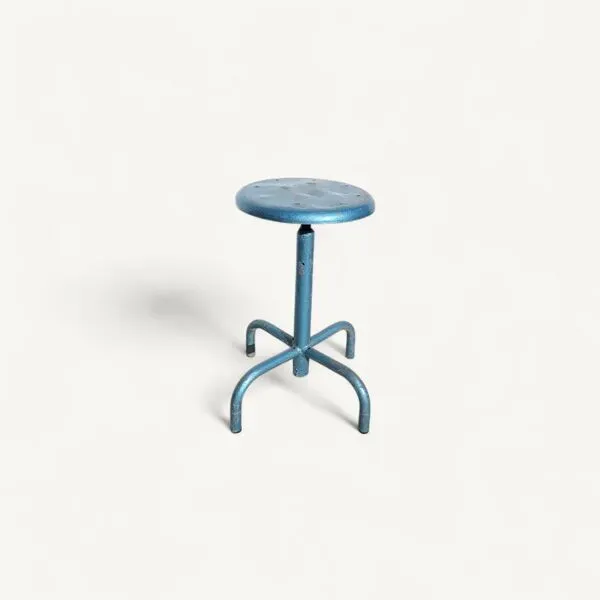 Illustration numéro 5 du produit Tabouret d’atelier à vis en métal bleu