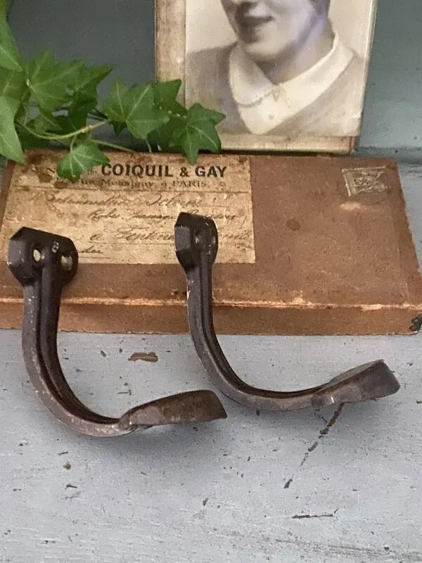 Illustration numéro 5 du produit Paire de patères métalliques