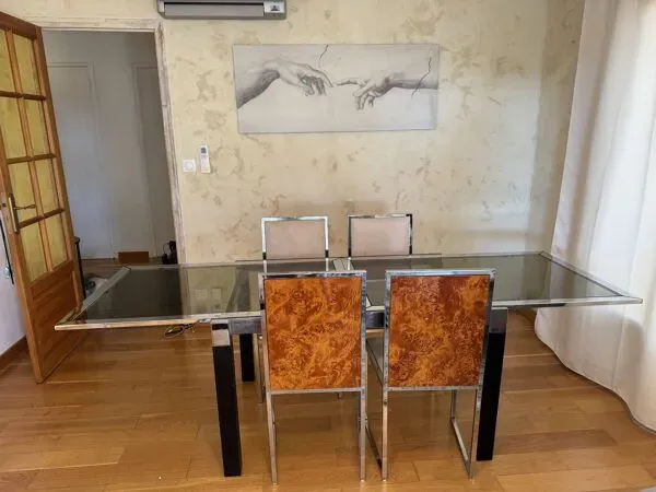 Illustration numéro 5 du produit Ensemble salle à manger La Metal Arredo (Paderno D. Milano), années 70