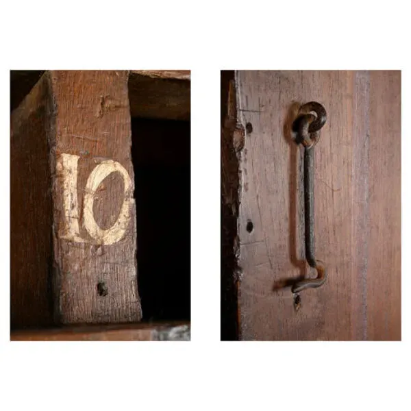 Illustration numéro 5 du produit Meuble de tri postal en bois patiné