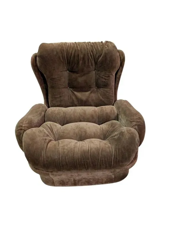 Illustration numéro 5 du produit Fauteuil en velours vintage