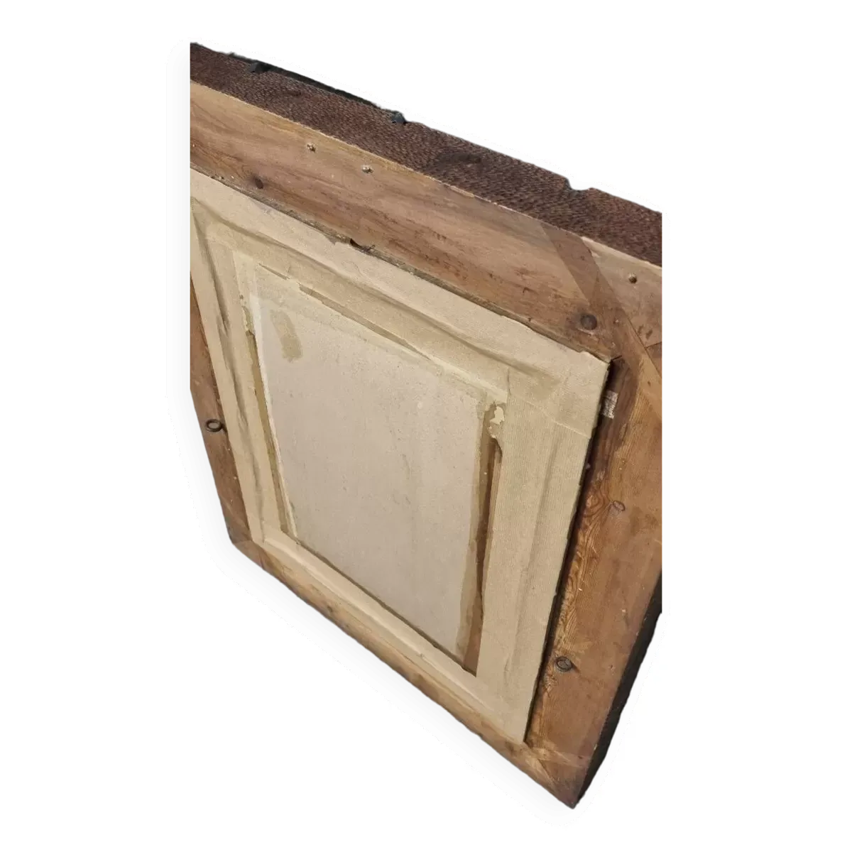 Illustration numéro 5 du produit Miroir début 20ème en tôle emboutie