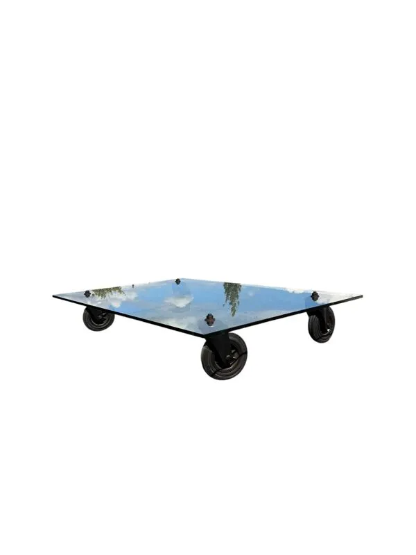 Illustration numéro 5 du produit Table Basse Tavolo con Ruote Gae Aulenti FontanaArte Format XXL 150x100