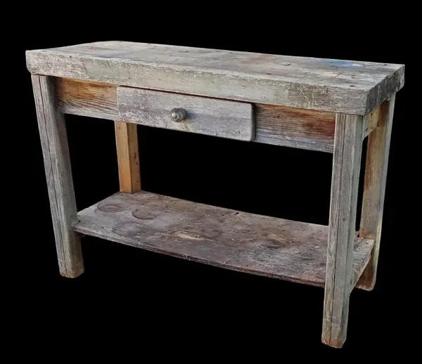 Illustration numéro 5 du produit Ancien établi d atelier meuble de métier