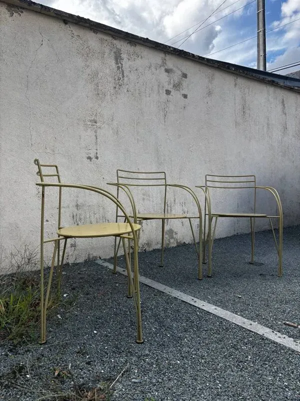 Illustration numéro 5 du produit 3 chaises « lune d'argent » par Pascal Mourgue pour Fermob, 1985