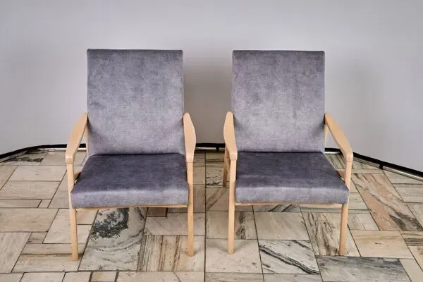 Illustration numéro 5 du produit Paire de fauteuils conçus par J. Jiroutek, TON Tchécoslovaquie, années 1960, Vintage