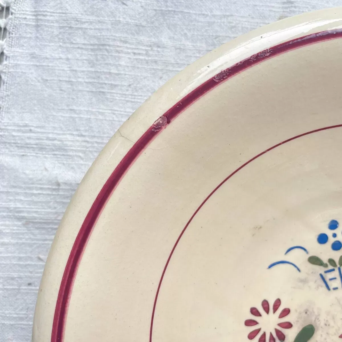 Illustration numéro 5 du produit Plat creux vintage LUNEVILLE modèle ''Aurore'' Made in France