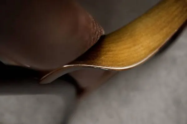 Illustration numéro 5 du produit Fauteuil vintage en hêtre et cuir marron du milieu du siècle de Farstrup Møbler