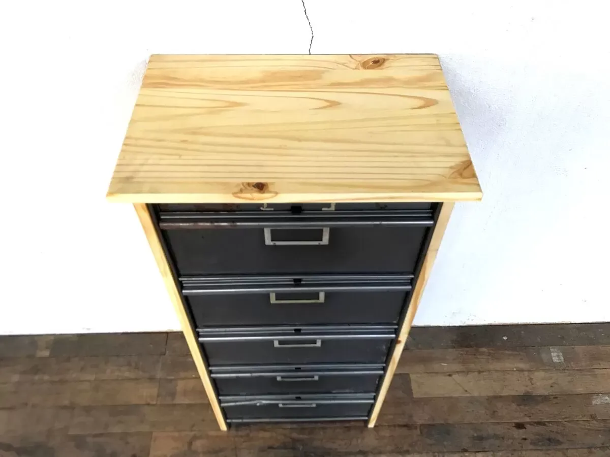 Illustration numéro 5 du produit Meuble à clapet Ronéo industriel 1960