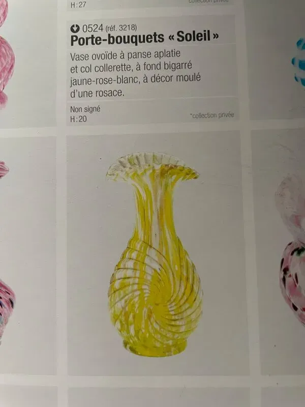 Illustration numéro 5 du produit Vase Porte-bouquets « Soleil » - F. T. Legras répertorié