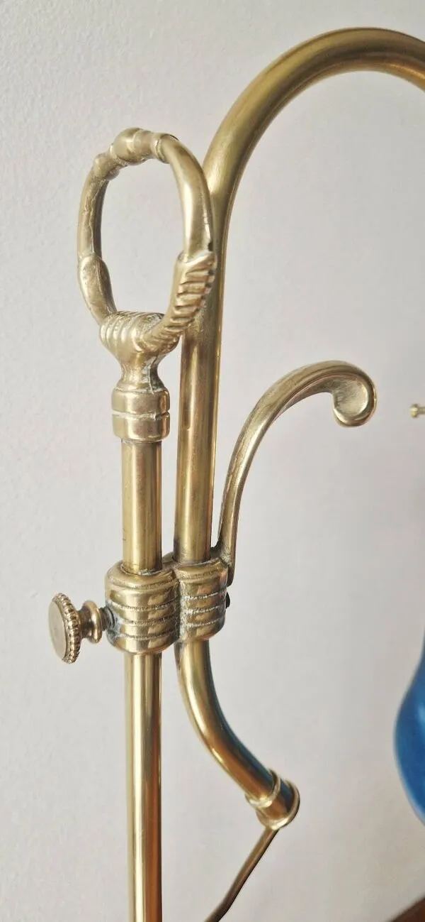Illustration numéro 5 du produit Lampe style Art Nouveau - Laiton et pâte de verre - Époque 1920