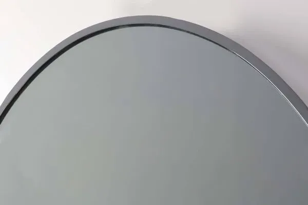 Illustration numéro 5 du produit Miroir en métal nickelé ovale Art Déco, Belgique, vers 1925