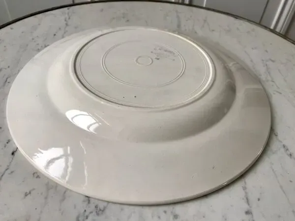 Illustration numéro 5 du produit Plat rond Digoin Sarreguemines modèle Corsica années 40