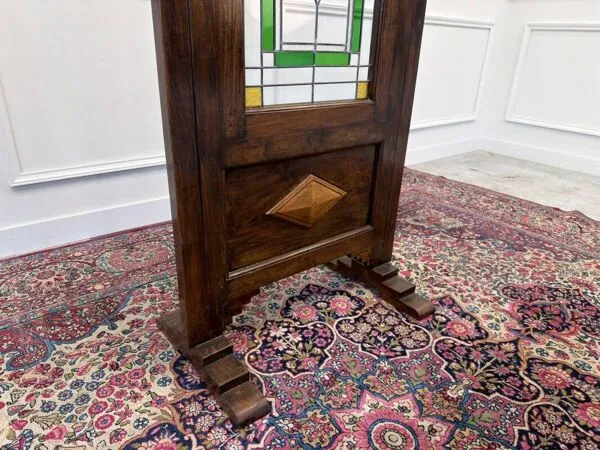 Illustration numéro 5 du produit Paravent en vitrail colonial anglais