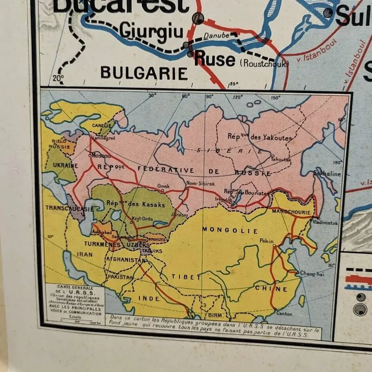 Illustration numéro 5 du produit Carte scolaire vidal lablache - n°34 urss et finlande