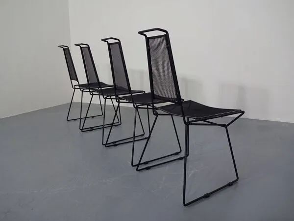 Illustration numéro 5 du produit Metal Chairs by Rolf Rahmlow, 1980s, Set of 4
