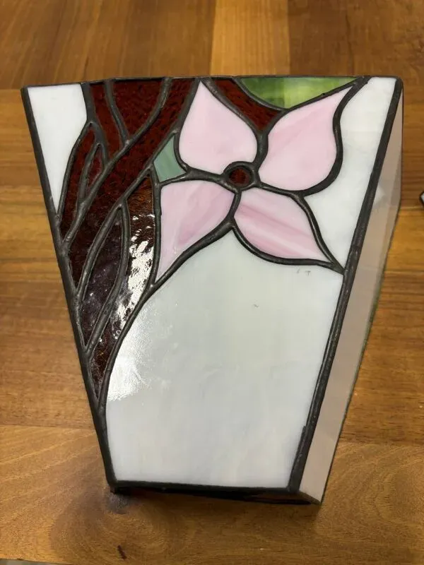 Illustration numéro 5 du produit Paire appliques vitrail Art Deco