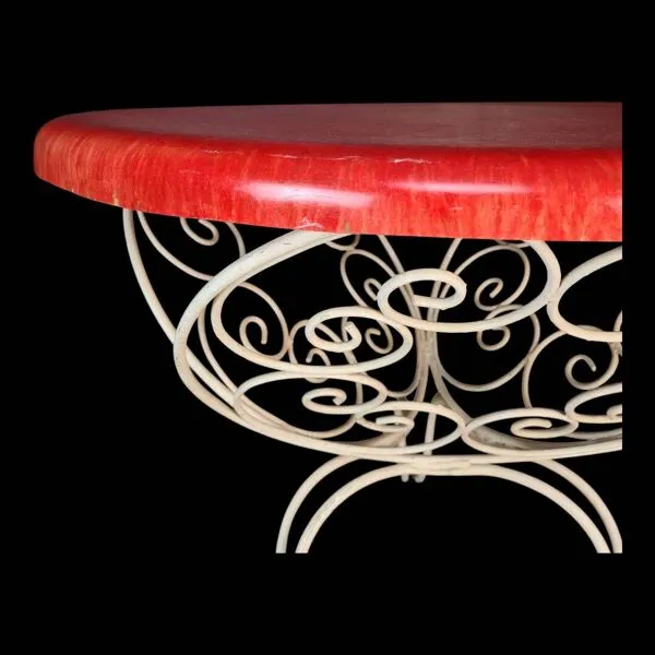 Illustration numéro 5 du produit salon de jardin 1950 -fer forgé & fibre de verre- 5 pièces