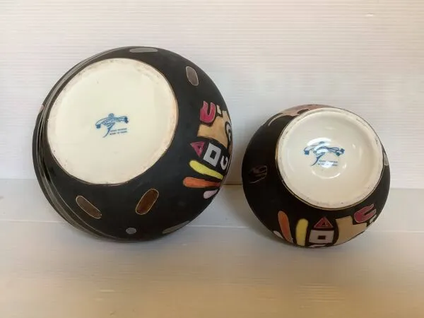 Illustration numéro 5 du produit Paire de vases céramique mat et émaillée