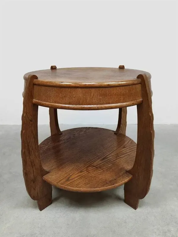 Illustration numéro 5 du produit Rare table d'appoint Art Déco vintage néerlandaise N.V. Hero de Groot