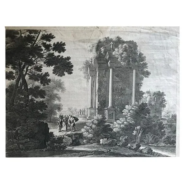 Illustration numéro 5 du produit Nicolas Perrelle, Le Christ parlant aux bergers, gravure, XVIIème siècle