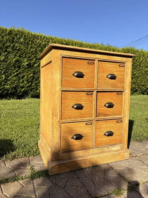 Illustration numéro 5 du produit Commode 6 tiroirs meuble de métier